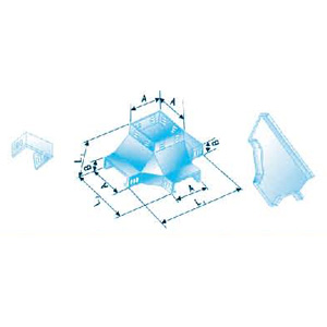 槽式上垂直四通蓋--體（tǐ） XQJ-C-04B