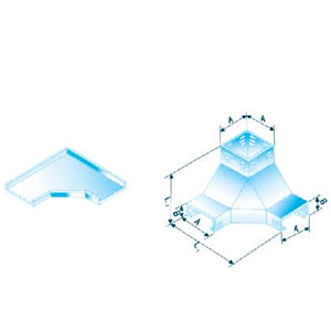 槽（cáo）式上角垂直三通蓋--體 XQJ-C-03F
